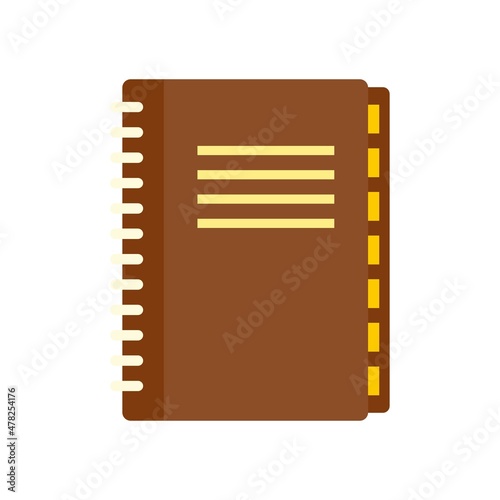Room service book icon flat isolated vector