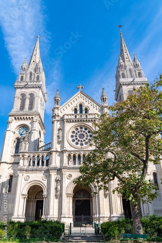 Fototapeta Paris, Saint-Ambroise church, boulevard Voltaire in the 11e district