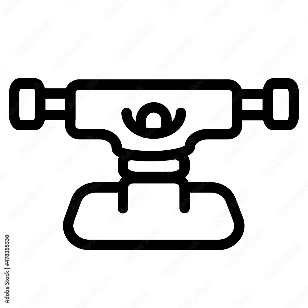 Icon vector graphic of truck part skateboard. Perfect for icon button Icon vector graphic of truck part skateboard. Perfect for icon button