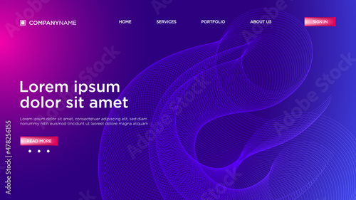 Abstract Spiral Shape background website Landing Page. Landing Page Background. Futuristic Digital Helix Motion Gradient Pattern. Dynamic Neon 3d Colorful Layout Backdrop.