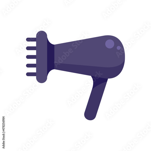 Hair dryer icon flat isolated vector