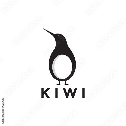 minimalist bird kiwi logo design vector graphic symbol icon illustration creative idea
