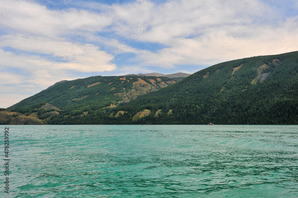 Scenery of Kanas Lake in Altai, Xinjiang, China Scenery of Kanas Lake in Altai, Xinjiang, China
