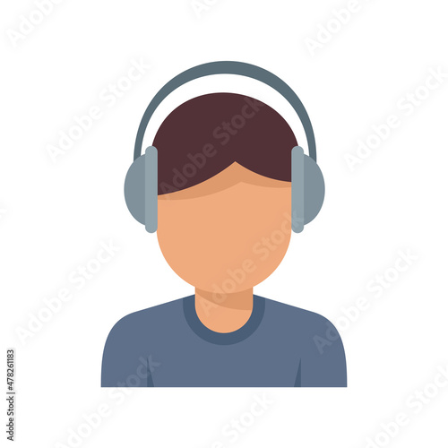 Cameraman icon flat isolated vector