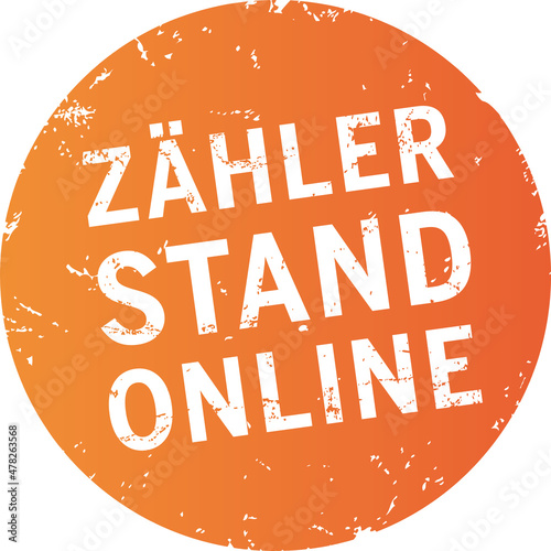 oranger Button zählerstand online, zerkratzt