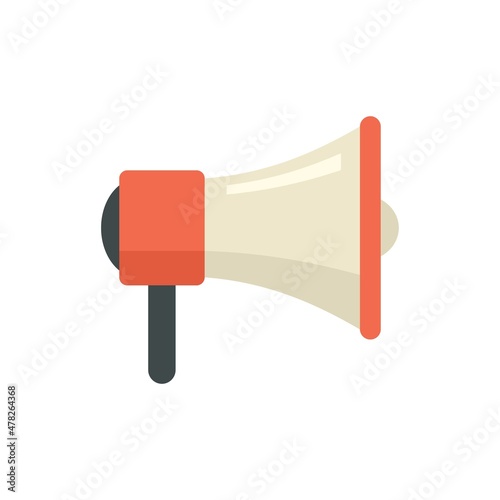 Product manager megaphone icon flat isolated vector