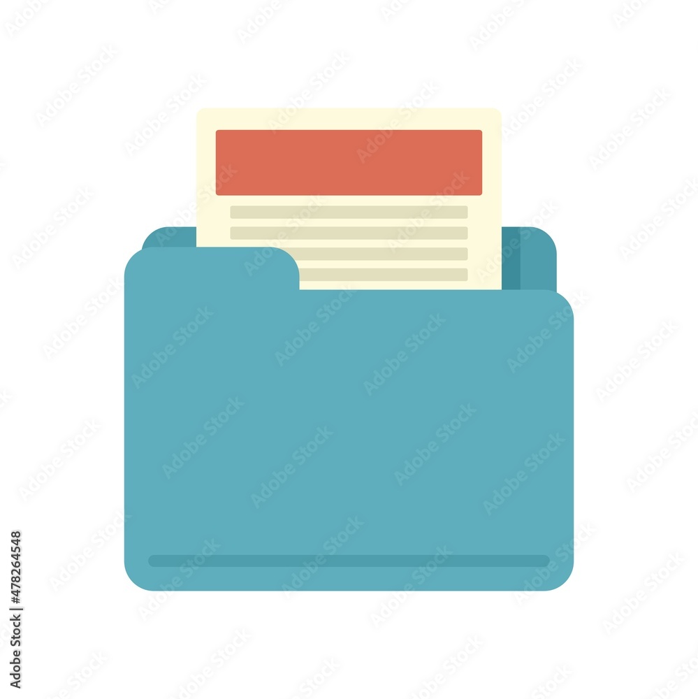 Product manager file folder icon flat isolated vector Product manager file folder icon flat isolated vector