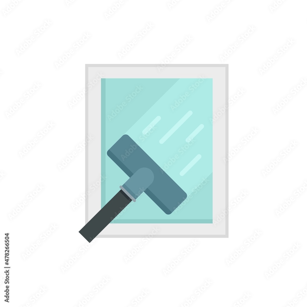 Window cleaning icon flat isolated vector Window cleaning icon flat isolated vector