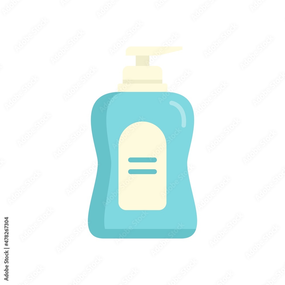 Cleaning dispenser soap icon flat isolated vector Cleaning dispenser soap icon flat isolated vector