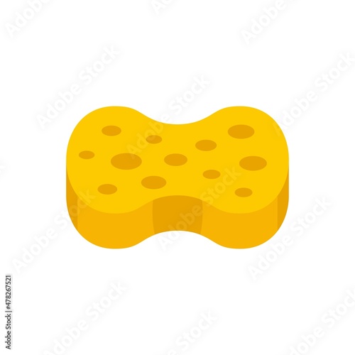 Cleaning sponge icon flat isolated vector