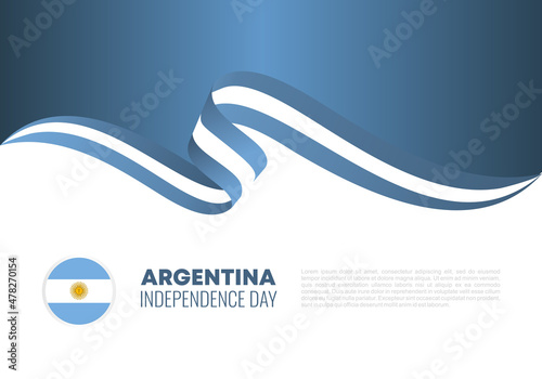 Argentina Independence day background banner poster for national celebration on July 9 th.