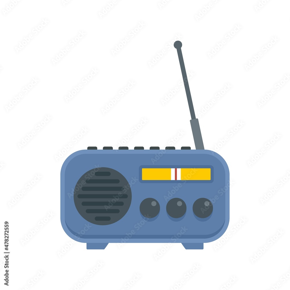 Fototapeta premium House radio icon flat isolated vector