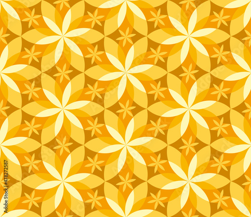 geometric vanilla flower seamless pattern. © galyna_p