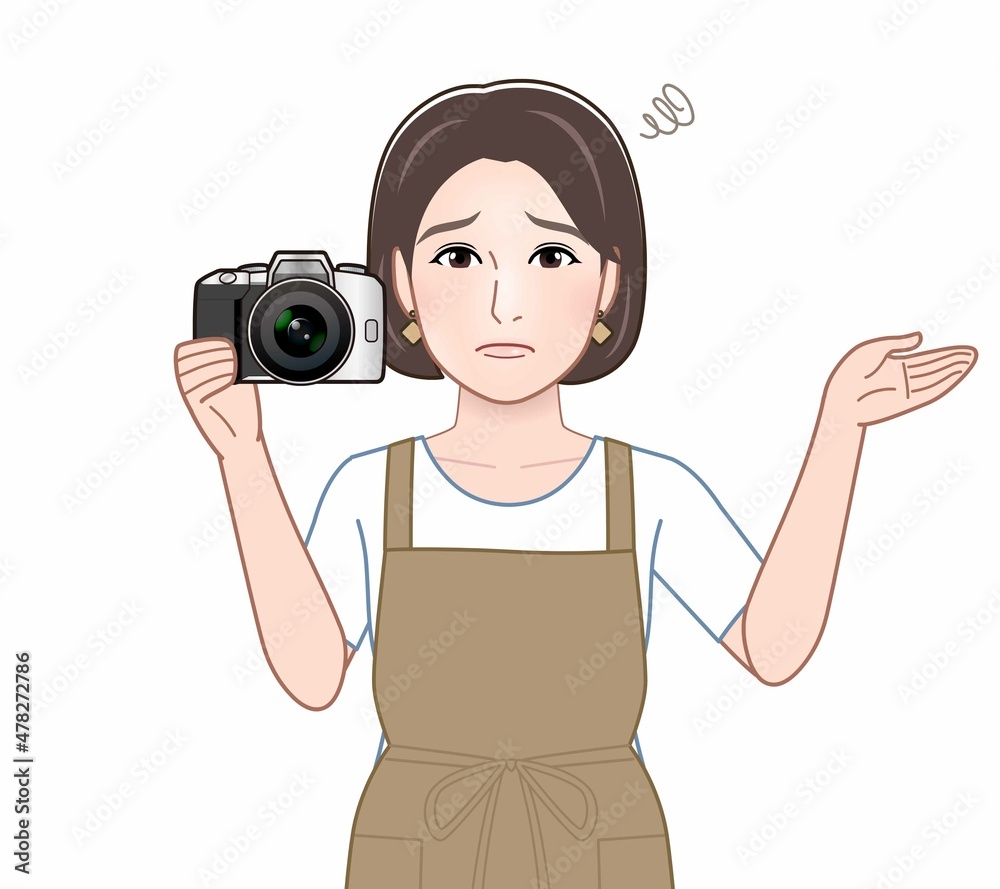 エプロンを着けてお母さん エプロンを着けてお母さん