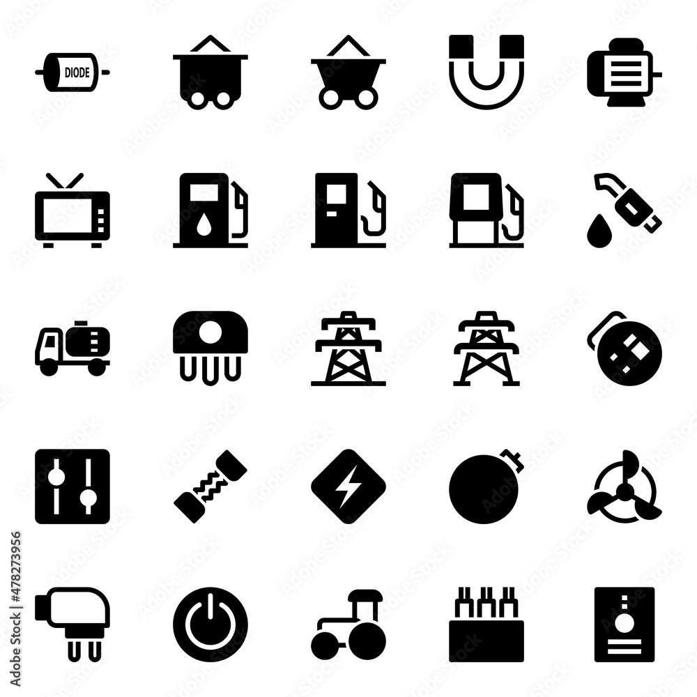 Glyph icons for energy and power.