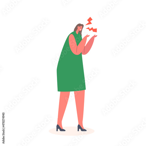 Angry Woman Screaming, Hysterical Negative Human Face Expression, Emotion, Bad Feelings Reaction. Conflict Confrontation
