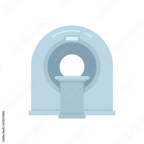 Circle magnetic resonance imaging icon flat isolated vector