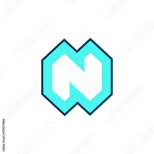 letter N Hexa Logo Design Free Download letter N Hexa Logo Design - GFXLoad