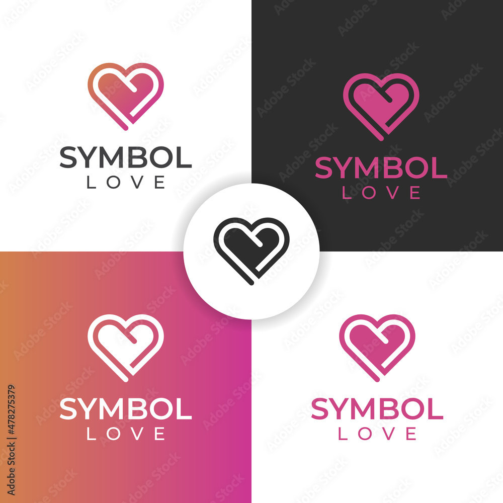 save heart and love care logo with icon symbol for medical, healthy, charity foundation logo design
