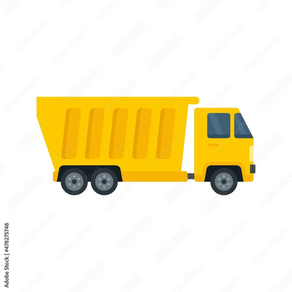 Tipper heavy icon flat isolated vector