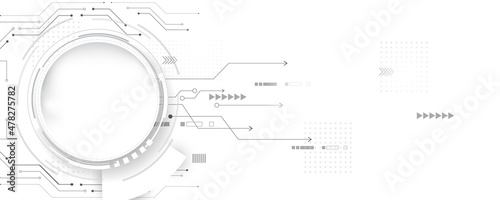 Abstract technology background, illustration, innovation background hi-tech communication concept, white background. digital science and technology