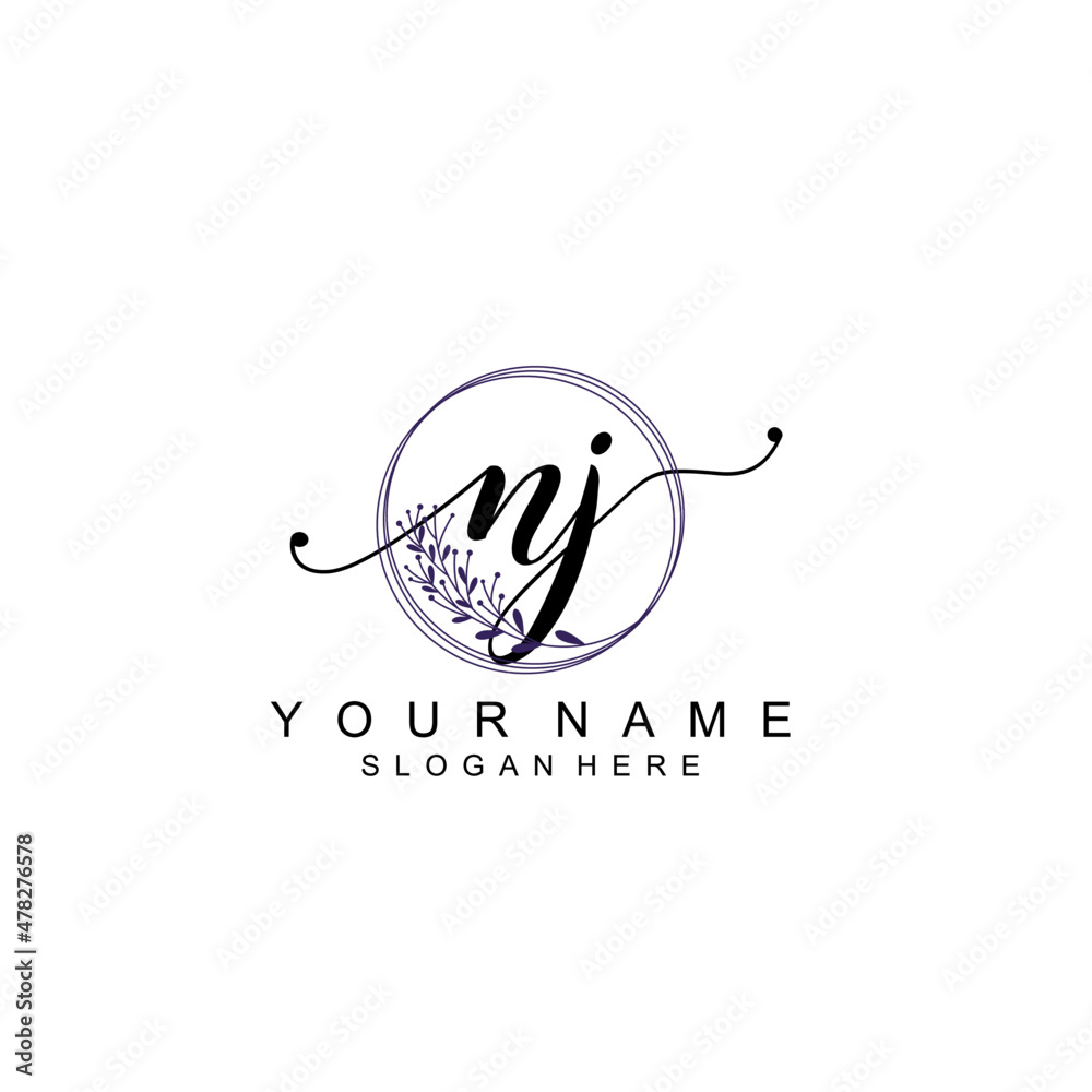NJ initial Luxury logo design collection NJ initial Luxury logo design collection