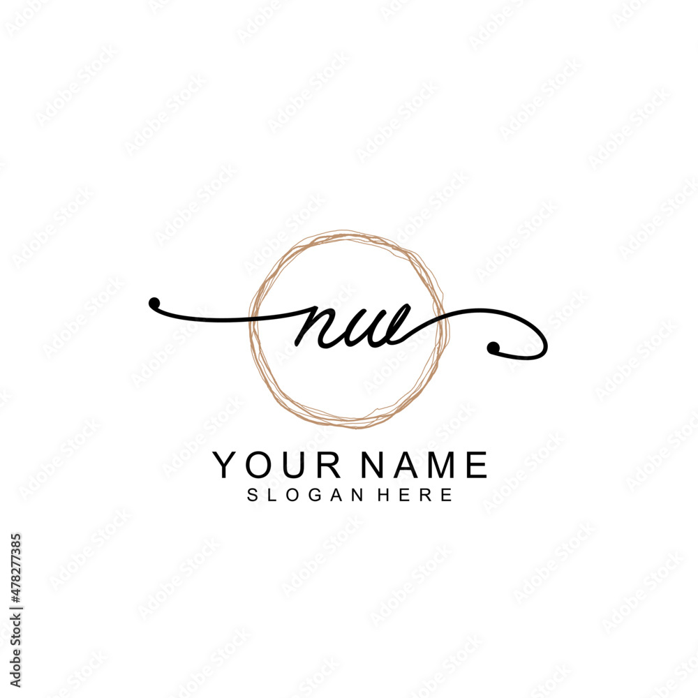 NW initial Signature logo template vector NW initial Signature logo template vector