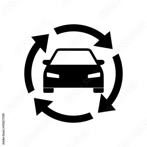 Car sharing icon isolated on white background