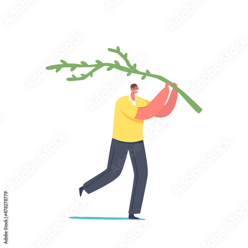 Perfume and Perfumery Creation Concept. Woman Perfumer Character Holding Ingredient for Creating New Perfume