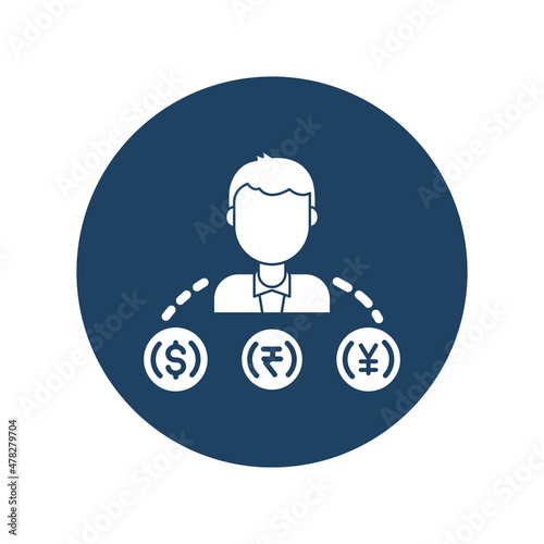 Account manager Vector icon which is suitable for commercial work and easily modify or edit it