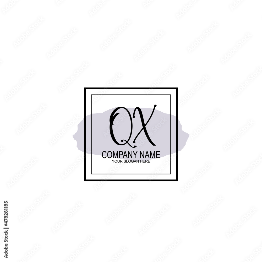 Letter QX minimalist wedding monogram vector Letter QX minimalist wedding monogram vector