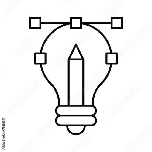 creativity design bulb Vector icon which is suitable for commercial work and easily modify or edit it