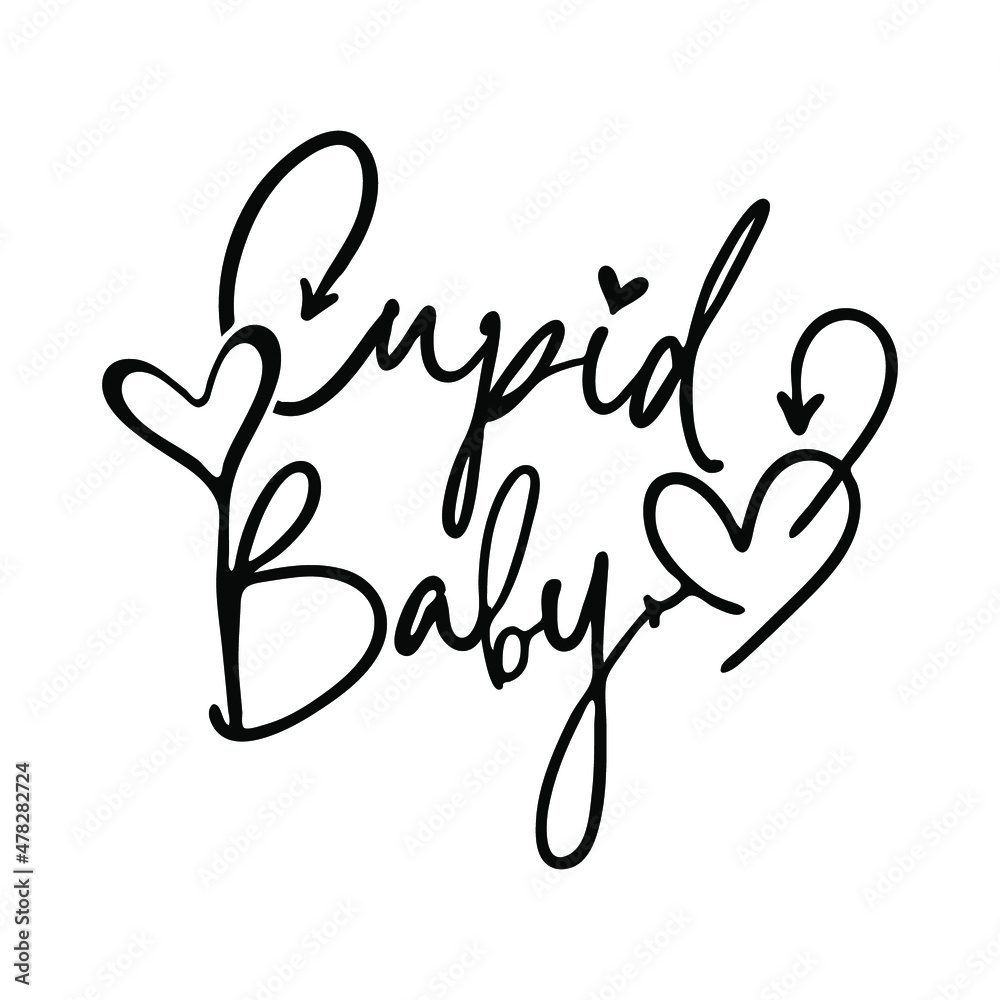 Valentines day typography. Romantic lettering hand-drawn style unique typography design element for greeting cards, T-shirts, mugs, decoration, prints, and posters design.