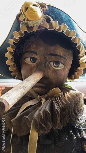 Old wooden puppet Pinocchio