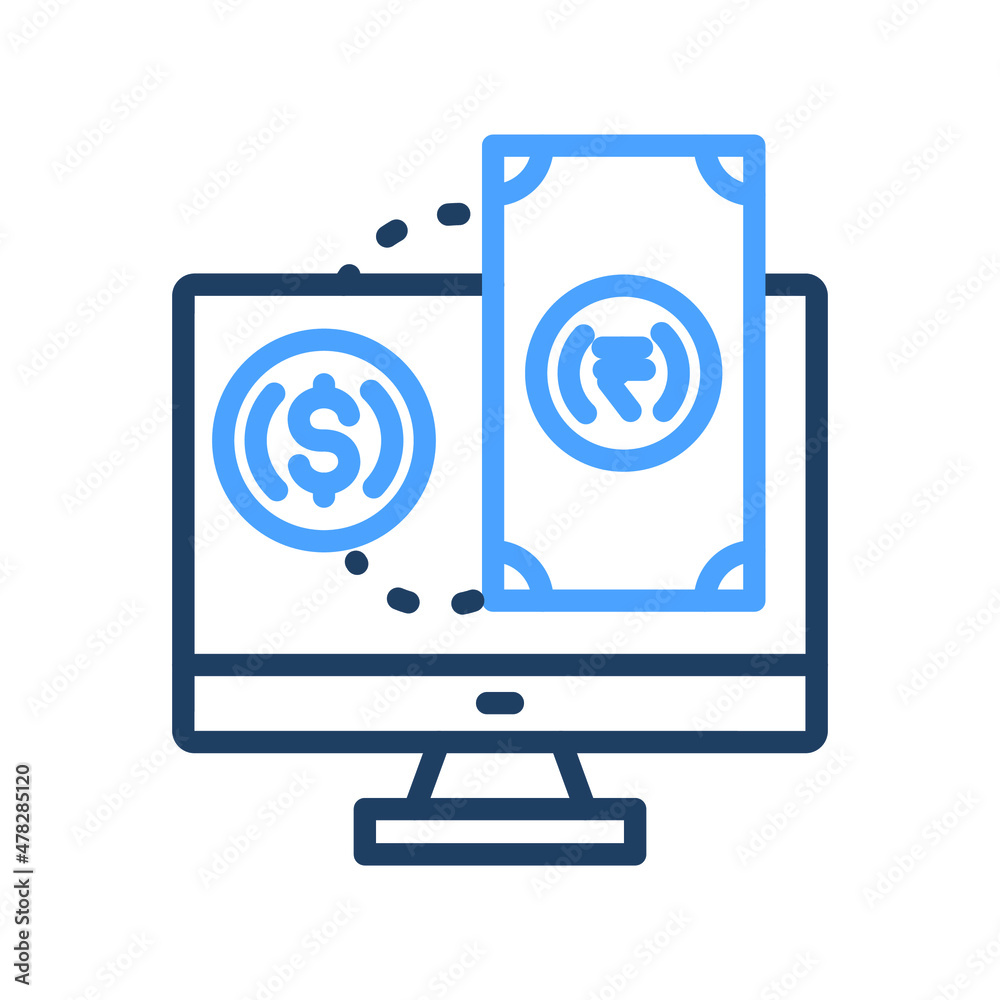 Online Money Exchange Vector icon which is suitable for commercial work and easily modify or edit it
Online Money Exchange Vector icon which is suitable for commercial work and easily modify or edit it