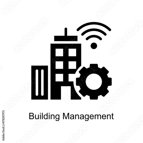 Building Management vector Solid Icon Design illustration. Internet of Things Symbol on White background EPS 10 File