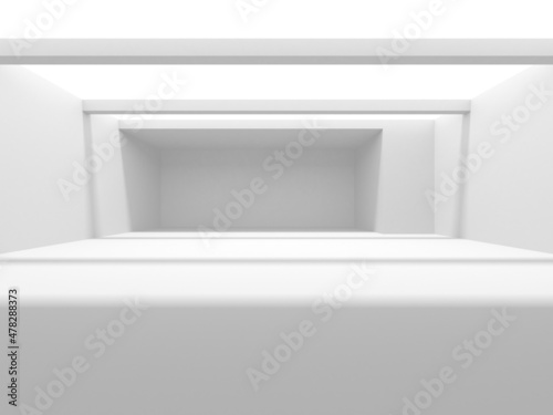 Abstract White Architecture Design Concept