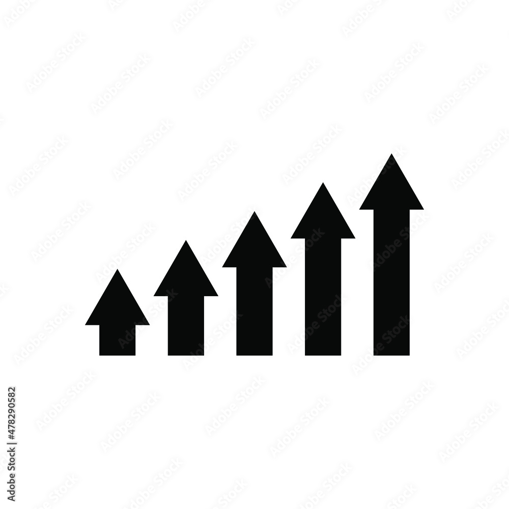Growth Trend Chart icon vector set. Profit graph illustration sign collection. up arrow symbol or logo. Growth Trend Chart icon vector set. Profit graph illustration sign collection. up arrow symbol or logo.