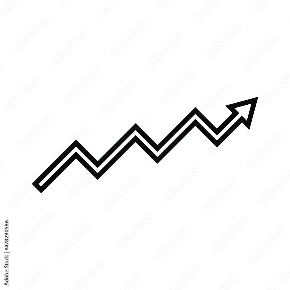 Growth Trend Chart icon vector set. Profit graph illustration sign collection. up arrow symbol or logo. Growth Trend Chart icon vector set. Profit graph illustration sign collection. up arrow symbol or logo.