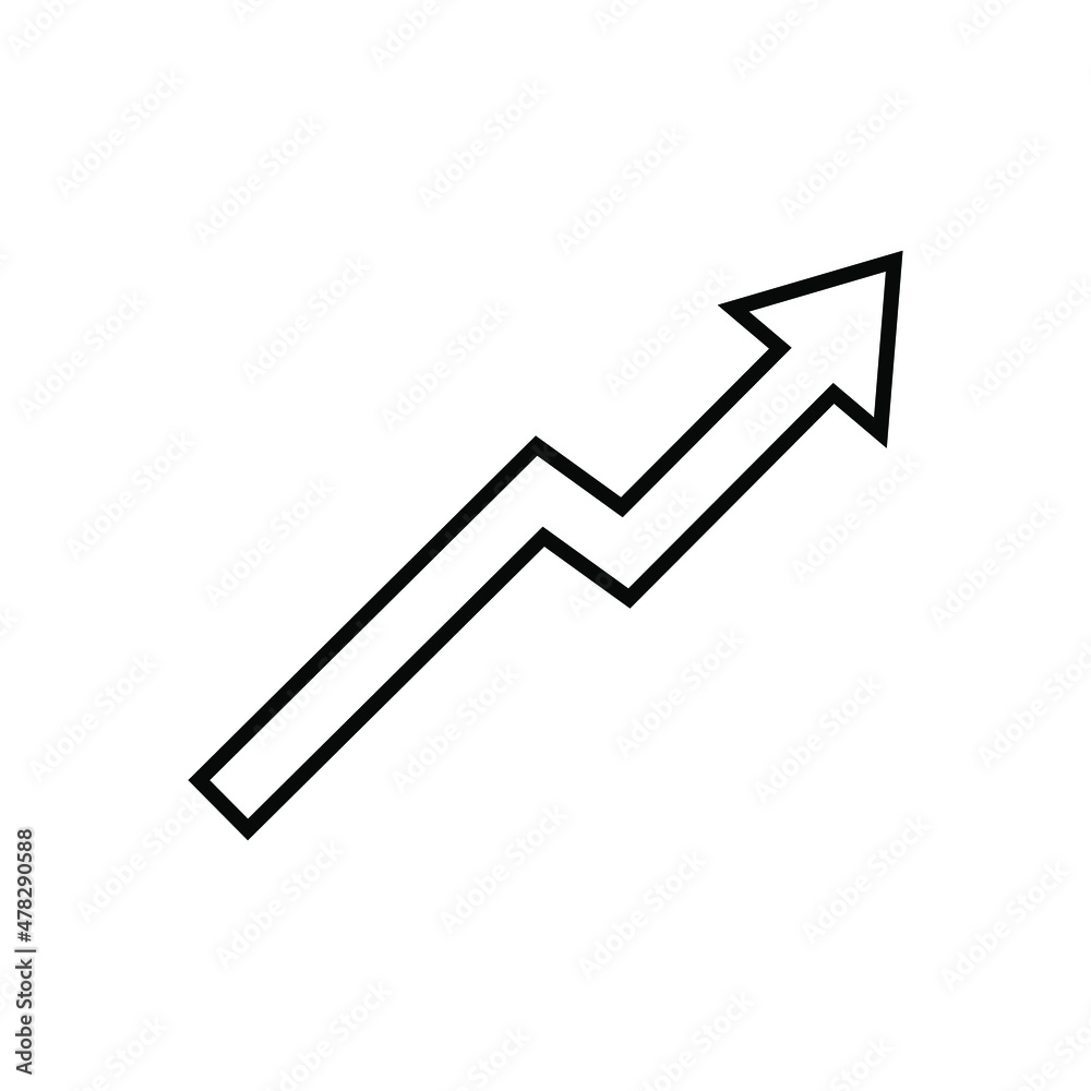 Growth Trend Chart icon vector set. Profit graph illustration sign collection. up arrow symbol or logo. Growth Trend Chart icon vector set. Profit graph illustration sign collection. up arrow symbol or logo.