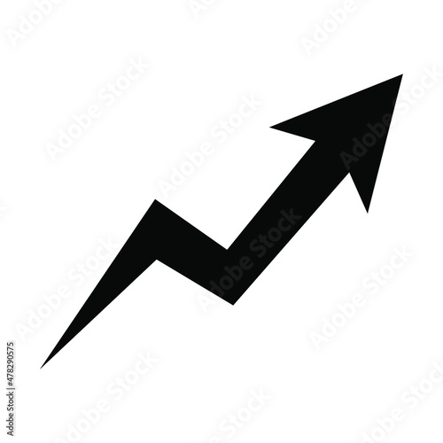 Growth Trend Chart icon vector set. Profit graph illustration sign collection. up arrow symbol or logo.
