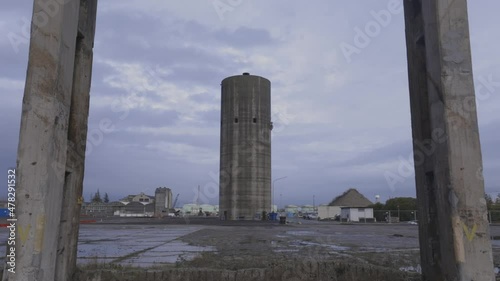 Abandoned industral site.
Old factory building.