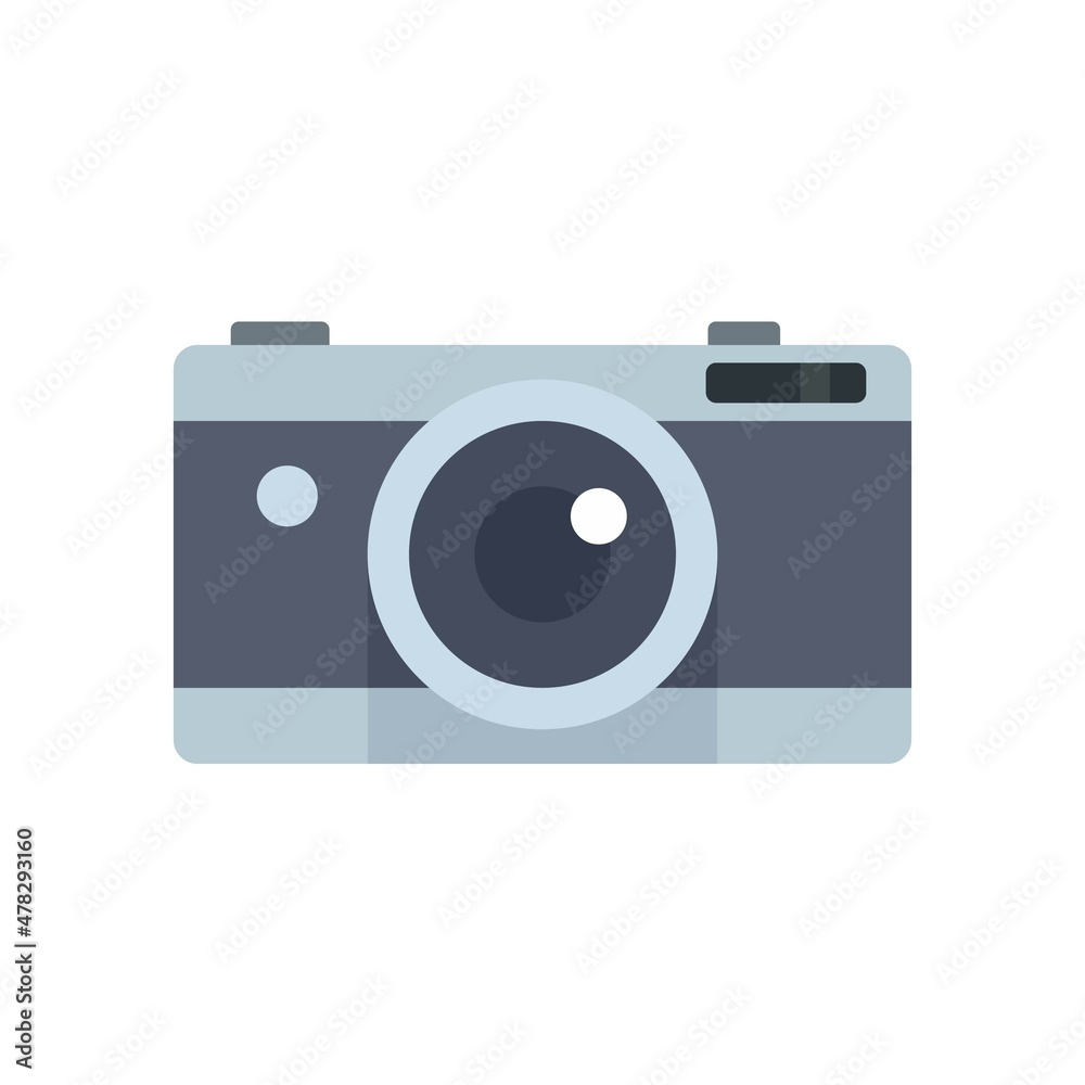 Investigator camera icon flat isolated vector Investigator camera icon flat isolated vector