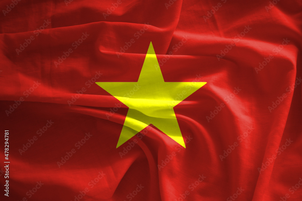 Vietnam flag with 3d effect Vietnam flag with 3d effect
