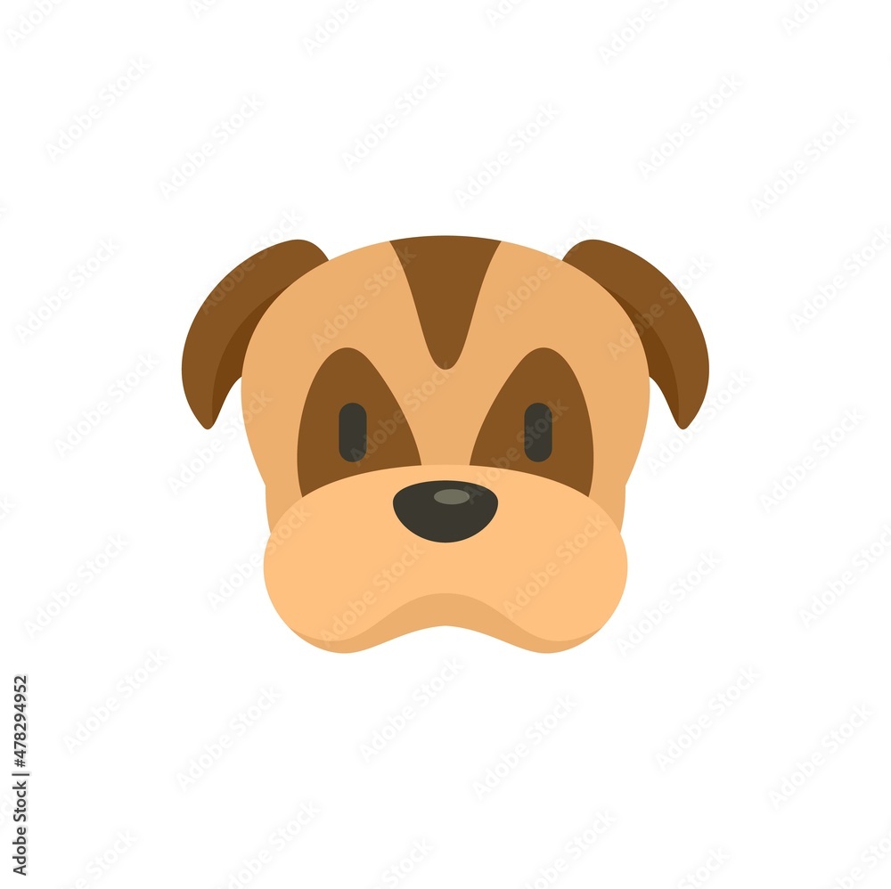 Labrador dog icon flat isolated vector Labrador dog icon flat isolated vector