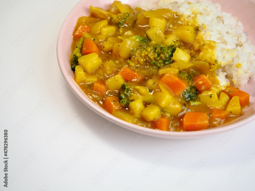 아시아 음식, 카레 라이스, 요리 아시아 음식, 카레 라이스, 요리