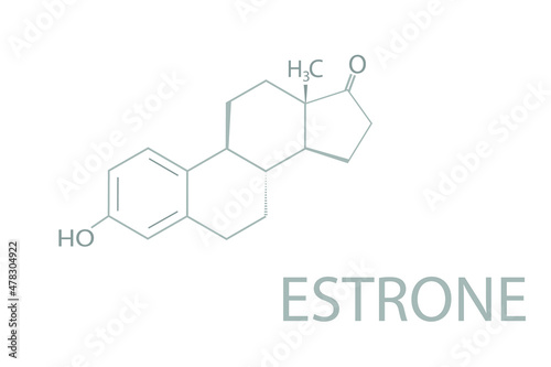 Estrone molecular skeletal chemical formula.