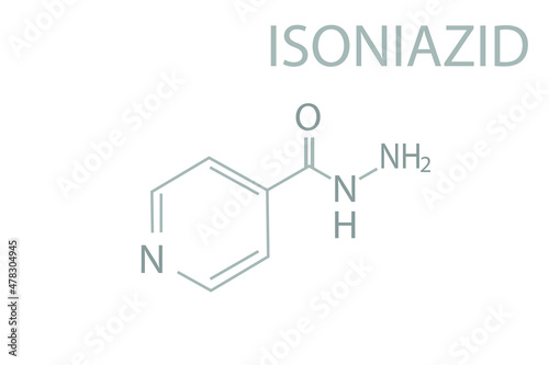 Isoniazid molecular skeletal chemical formula.