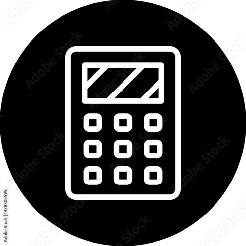 calculator glyph icon