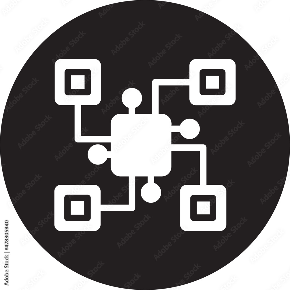 Distributed glyph icon Distributed glyph icon